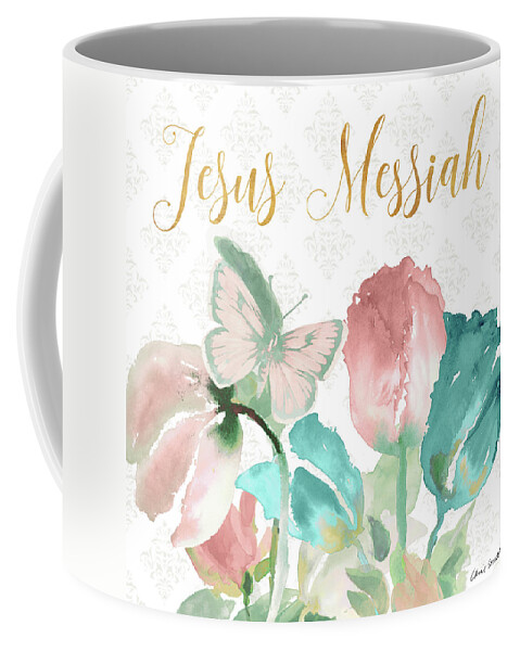 Jesus Coffee Mug featuring the mixed media Jesus Messiah by Lanie Loreth