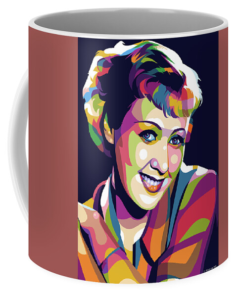 Joan Coffee Mug featuring the digital art Joan Blondell by Stars on Art
