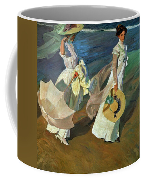blozen hebzuchtig Vooruitzien Joaquin Sorolla / 'Walk on the Beach', 1909, Oil on canvas, 205 x 200 cm.  Coffee Mug by Joaquin Sorolla -1863-1923- - Pixels