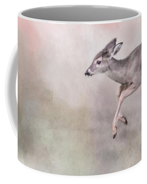 Deer Coffee Mug featuring the photograph Joyful Little Fawn 3 by Jai Johnson