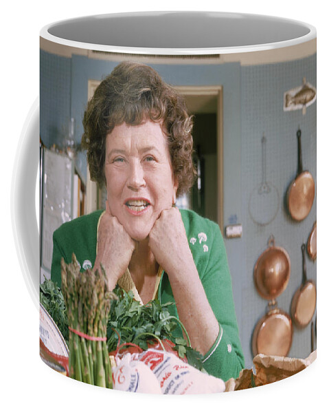 American French Chef Coffee Mug featuring the photograph Julia Child by Hans Namuth
