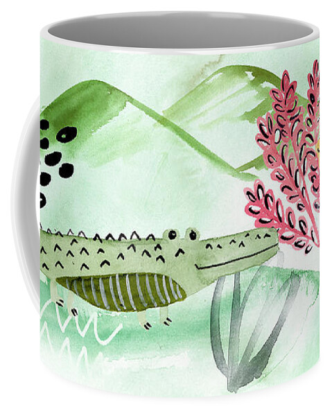Animals & Nature+safari & Zoo Coffee Mug featuring the painting Jungle Of Life Collection D by Melissa Wang