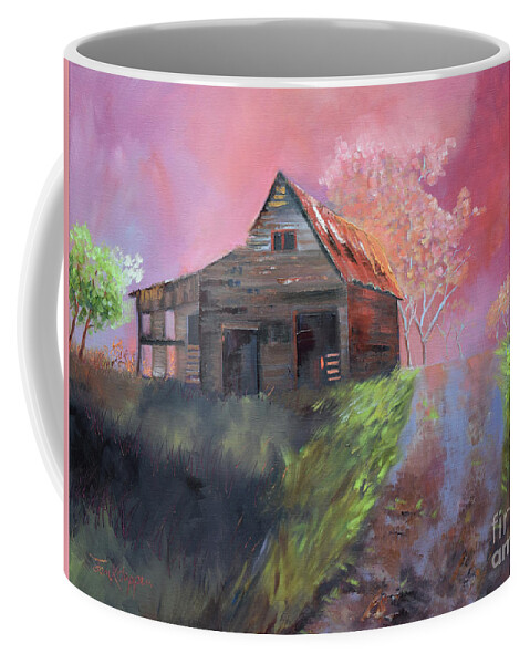 Barn Coffee Mug featuring the painting Just A Memory If You Will by Jan Dappen