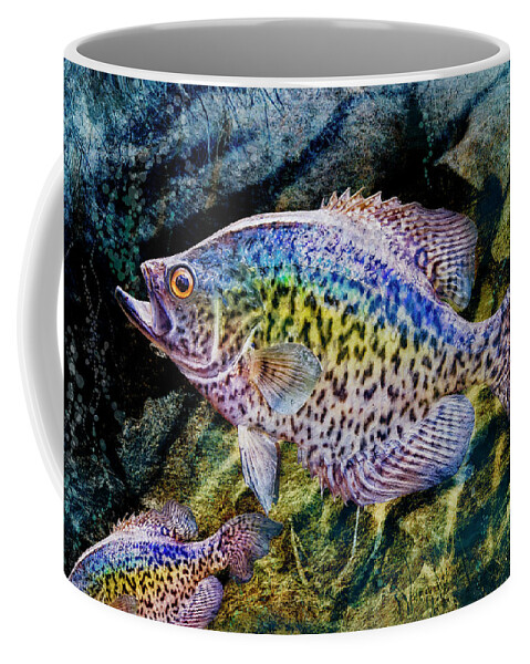 Fish Coffee Mug featuring the digital art Just Fishing Around by Sandra Selle Rodriguez