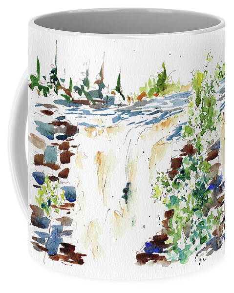 Impressionism Coffee Mug featuring the painting Kakabeka Falls by Pat Katz
