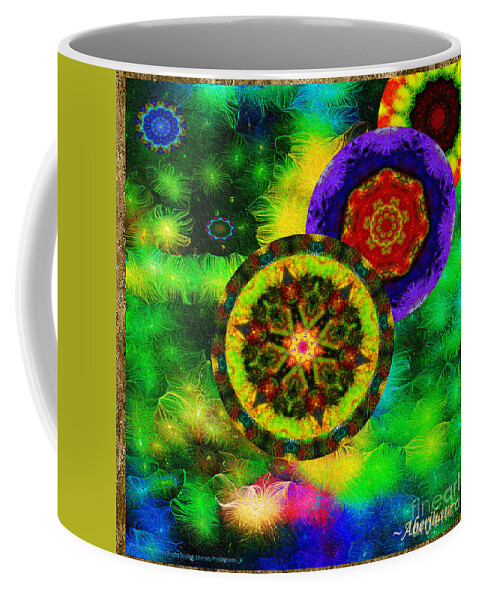 Moon Coffee Mug featuring the mixed media Kaleidoscope Moon for Children Gone to Soon Number - 3 Intensified by Aberjhani
