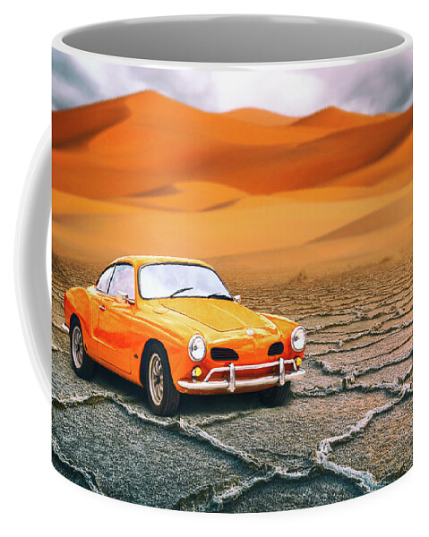 Travel Coffee Mug featuring the photograph Karmann Ghia by Iryna Goodall