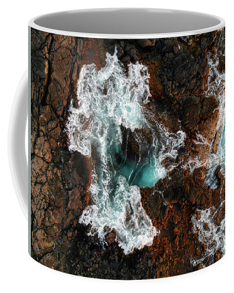 Kona Coffee Mug featuring the photograph Keahole Aerial by Christopher Johnson