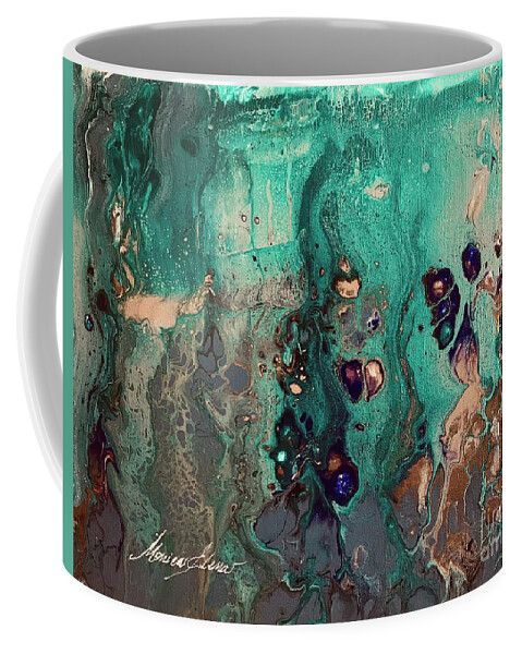 Ocean Coffee Mug featuring the painting Keep bubbling by Monica Elena