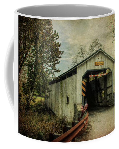 Keller's Mill Covered Bridge Coffee Mug featuring the photograph Keller's Mill Covered Bridge by Louise Reeves
