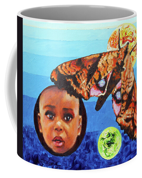 Baby Girl Coffee Mug featuring the painting Kennedi Powell by John Lautermilch
