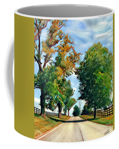Kentucky Coffee Mug featuring the digital art Kentucky Lane by CAC Graphics