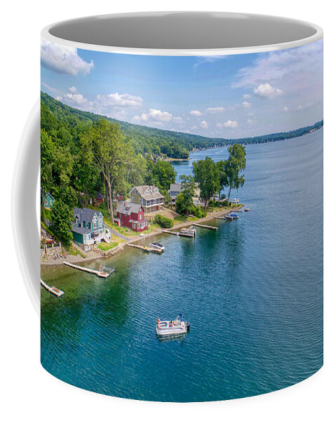 Finger Lakes Coffee Mug featuring the photograph Keuka Boat Day by Anthony Giammarino