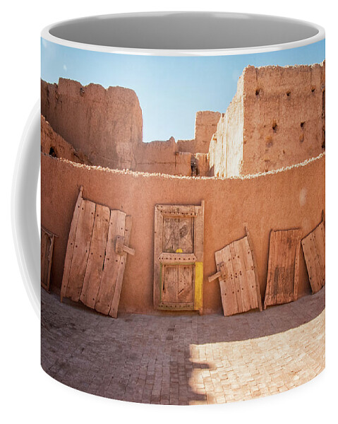 Antique Doors Coffee Mug featuring the photograph Khorbat Doors by Jessica Levant