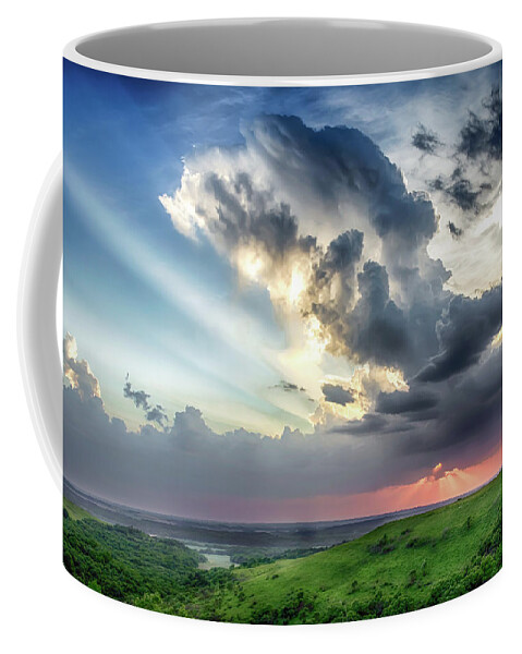Konza Coffee Mug featuring the photograph Konza Prairie Overlook by James Barber