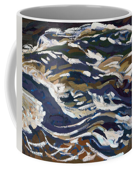 2163 Coffee Mug featuring the painting La Chute Dumoine Cataracts by Phil Chadwick