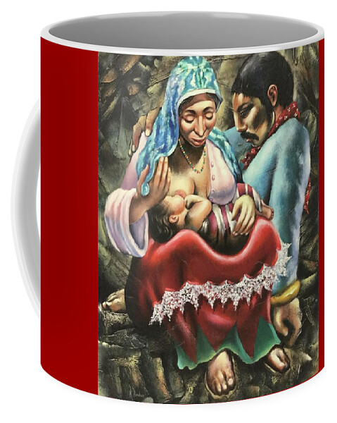 Ricardosart37 Coffee Mug featuring the painting La Familia by Ricardo Penalver deceased
