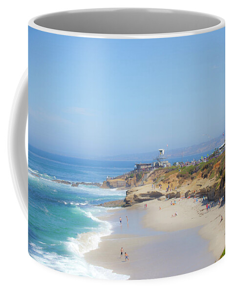 Summer At La Jolla Cove Coffee Mug featuring the photograph La Jolla Cove by Catherine Walters