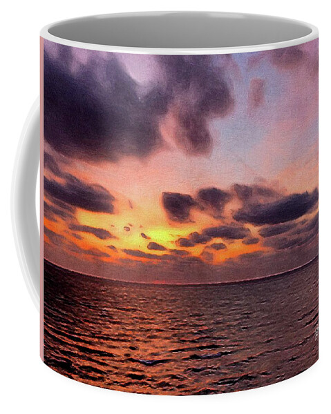 Brushstroke Coffee Mug featuring the photograph Lake Michigan Sunset by Jori Reijonen