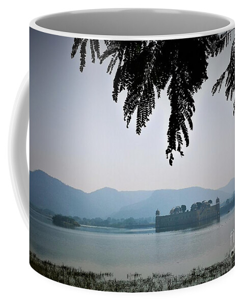 Indian Architecture Coffee Mug featuring the photograph Lake Palace Jaipur by Jarek Filipowicz