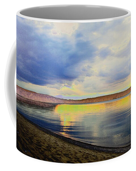 Lake Superior Sunset Coffee Mug featuring the photograph Lake Superior Sunset by Tom Kelly