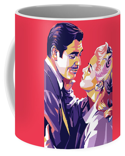 Lana Coffee Mug featuring the photograph Lana Turner and Clark Gable by Stars on Art