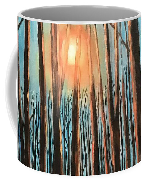 Winter Coffee Mug featuring the painting Late Afternoon by Cynthia Blair