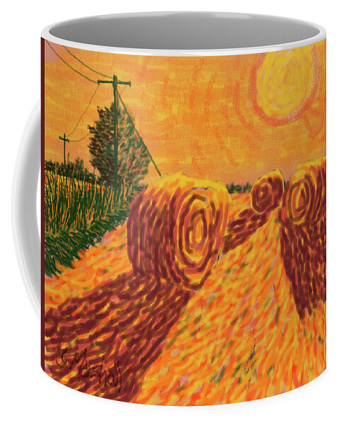 Ipad Painting Coffee Mug featuring the painting Late Evening near Kilham by Glenn Marshall