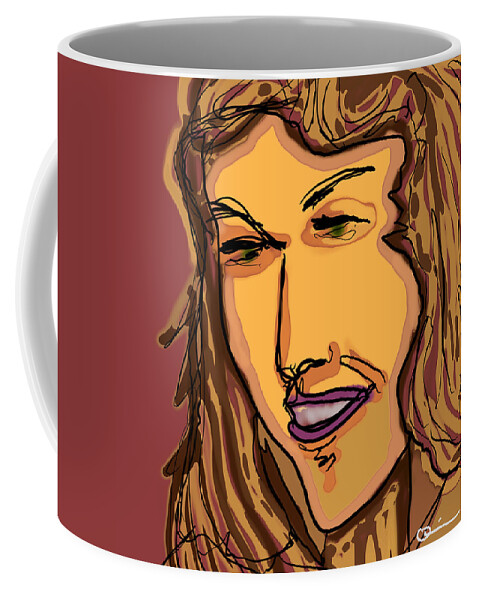 Quiros Coffee Mug featuring the digital art Laugh by Jeffrey Quiros