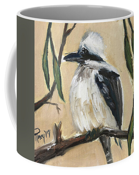 Laughing Kookaburra Coffee Mug featuring the painting Laughing Kookaburra by Roxy Rich