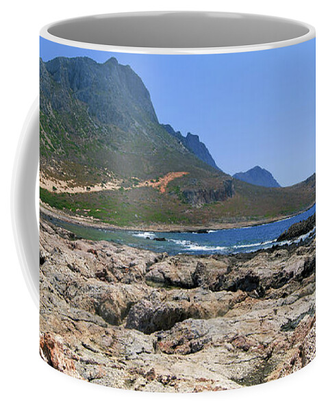 Greece Coffee Mug featuring the photograph Lava rocks of Balos by Sun Travels