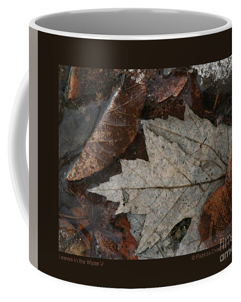Leaf Coffee Mug featuring the photograph Leaves in the Water-V by Patricia Overmoyer
