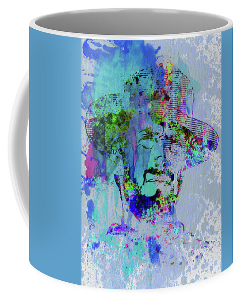 Clint Eastwood Coffee Mug featuring the mixed media Legendary Clint Eastwood Watercolor by Naxart Studio