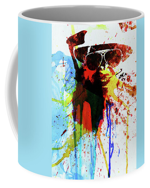 Johnny Depp Coffee Mug featuring the photograph Legendary Fear and Loathing Watercolor by Naxart Studio