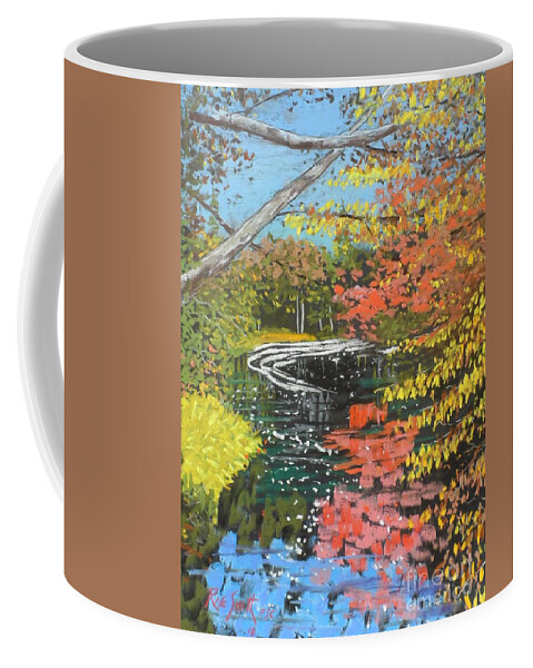 Pastels Coffee Mug featuring the pastel Leigh's Cottage Road by Rae Smith PAC
