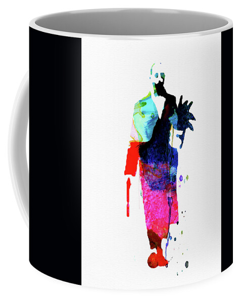 Movies Coffee Mug featuring the mixed media Leon Watercolor by Naxart Studio