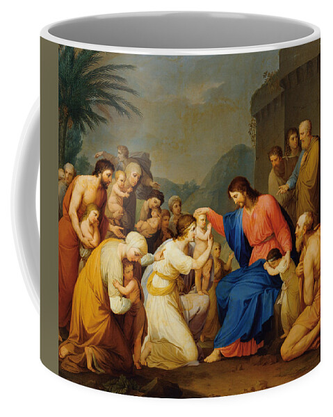 Hubert Maurer Coffee Mug featuring the painting Let the little children come to me by Hubert Maurer