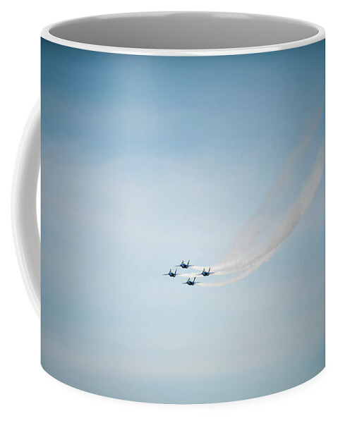 Blue Angels Coffee Mug featuring the photograph Leveling Out by Mark Duehmig