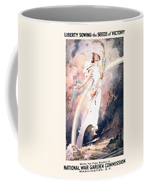 Liberty Coffee Mug featuring the painting Liberty Sowing the Seeds of Victory by Unknown