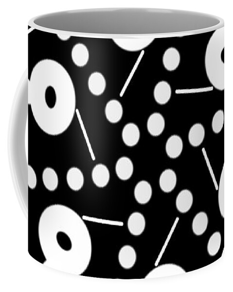 Black And White Coffee Mug featuring the drawing Life on the Ground by Joan Stratton