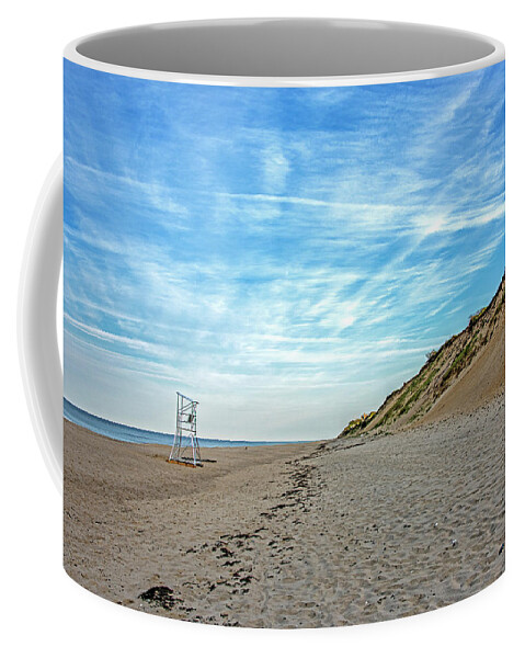 Cape Coffee Mug featuring the photograph Lifeguard Tower - Cape Cod by Brendan Reals