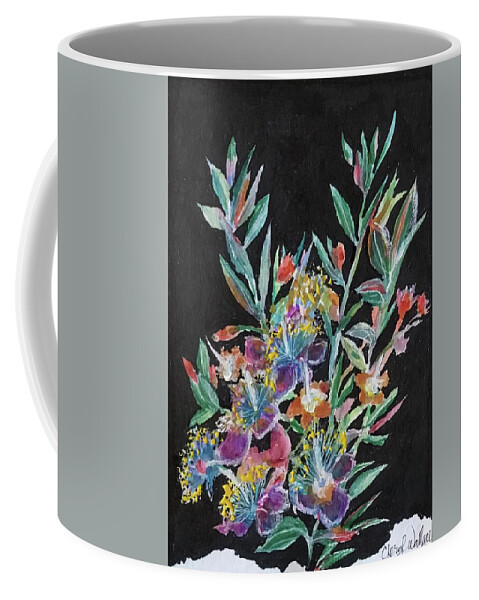 Bouquet Coffee Mug featuring the painting Light in the Darkness by Cheryl Wallace