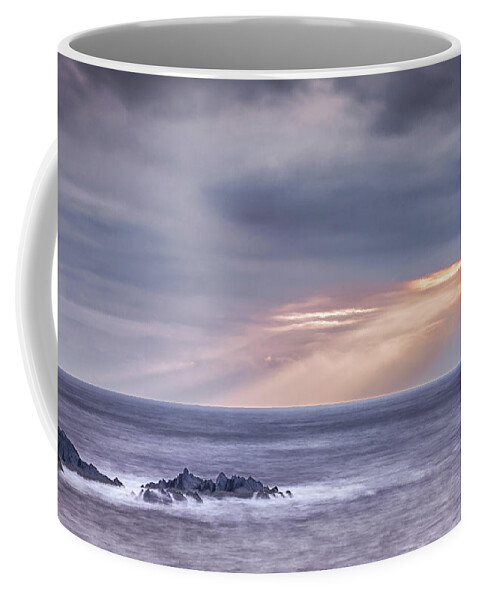 Hartland Quay Coffee Mug featuring the photograph Light on the Rocks by Framing Places