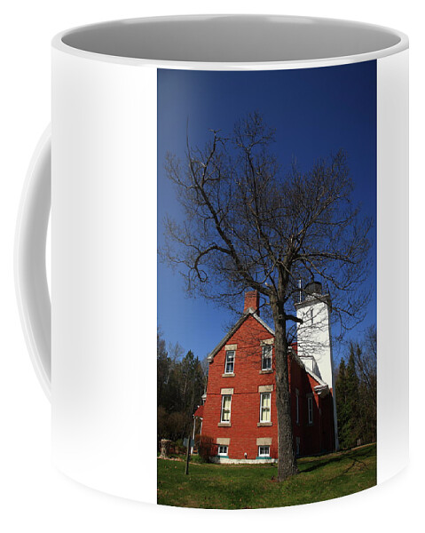 40 Coffee Mug featuring the photograph Lighthouse - 40 Mile Point Michigan 3 by Frank Romeo