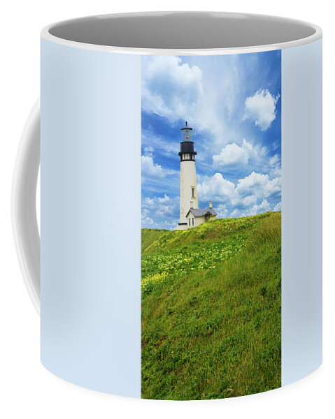 Lighthouse Coffee Mug featuring the photograph Lighthouse on Yaquina Head by Steve Estvanik