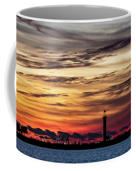 Silhouette Coffee Mug featuring the photograph Lighthouse Silhouette by JASawyer Imaging