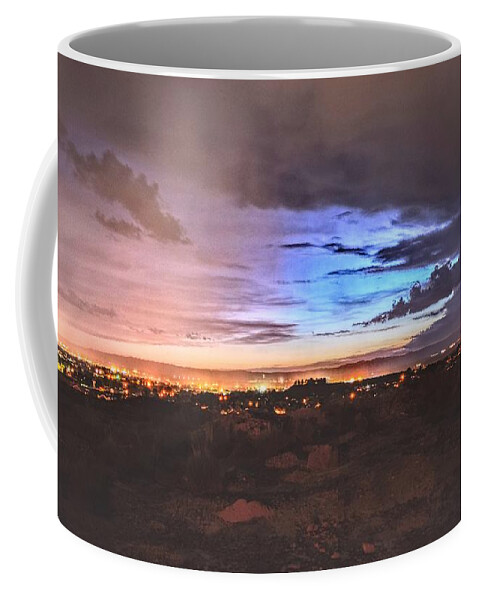 Laramie Coffee Mug featuring the photograph Lights of Laramie by Chance Kafka