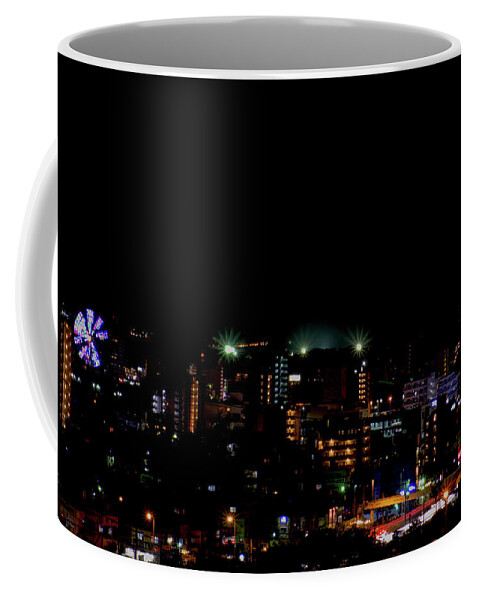 58 Coffee Mug featuring the photograph Lights of the city by Eric Hafner