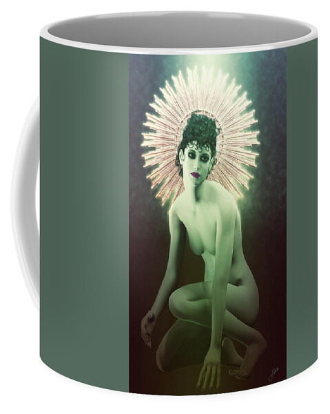 Fine Art Nude Coffee Mug featuring the digital art Lilit Or Lilith by Joaquin Abella