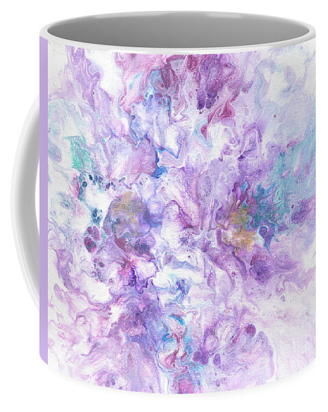 Lilting Coffee Mug featuring the painting Lilting Lavenders by Marlene Book